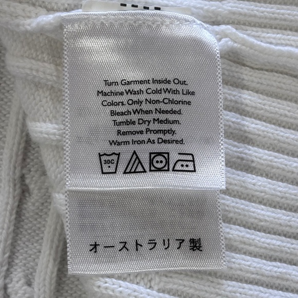 Eddie Bauer made in Australia white knit cardigan cotton blend size L-read descr - Picture 11 of 16